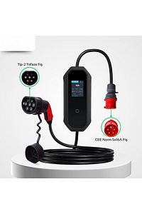 Coswatt Elektrikli Araba Taşınabilir Şarj Cihazı 11 Kw 16a Tip-2 5x16a Fiş 380v (TÜRKÇE MENÜ) ürün fotoğrafı