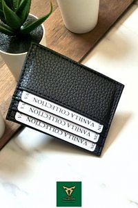 Unisex Mini Ve Ince Deri Dizme Kartlık Portföy Floter Siyah ürün fotoğrafı