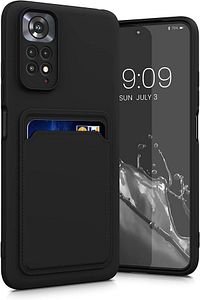 Redmi Note 11 Pro & 12 Pro 4g Kılıf Kamera Korumalı Kartlıklı Cüzdanlı Kırmızı Tuşlu Siyah ürün fotoğrafı
