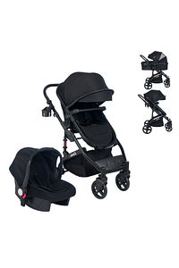 Truva 1712 Travel Sistem Bebek Arabası Full Black ürün fotoğrafı