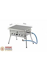 Gürsaç Tüplü Lav Taşlı 35*45cm Mangal Seti ürün fotoğrafı
