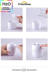 H2o Humidifier pervaneli Ultrasonik Oda Nemlendirici Koku Makinesi 250 ml Usb Mini Fan Koku ürün fotoğrafı