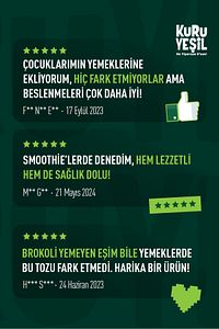 Brokoli Tozu - Dried Vegetables Powder - Broccolı Powder - Doğal Sebze Tozu 100 gr ürün fotoğrafı