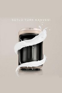 Hatır Hüps Sütlü Türk Kahve Makinesi Bej ürün fotoğrafı