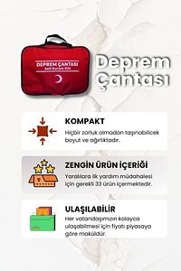 Deprem Afet Çantası Acil Durum Ilk Yardım Kiti Seti ürün fotoğrafı