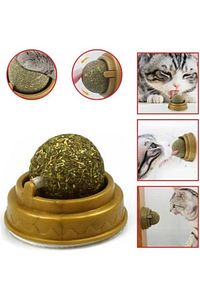 Eğlenceli Doğal Catnipli Yenilebilir Kedi Nanesi Otu Oyun Topu Oyuncağı Cat Mint Top O ürün fotoğrafı