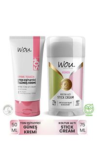Ton Eşitleyici Pembe Güneş Kremi 50ml & Koltuk Altı Stick Cream Women 75ml ürün fotoğrafı