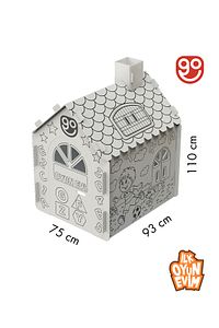 İlk Oyun Evim Xxl Boy Dayanıklı Karton Boyama Aktivite Evi Boyanabilir Karton Çadır boyama evi ürün fotoğrafı