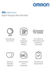 M2+ 30 Ölçüm Hafızalı Geniş Manşetli Üst Koldan Ölçer Dijital Tansiyon Aleti HEM-7146-E ürün fotoğrafı