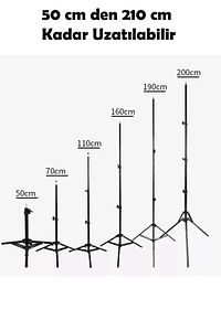 Taşınabilir Projeksiyon Cihazları ve Selfie Kullanım için Üç Ayaklı Tripod 2.10 Metre ürün fotoğrafı