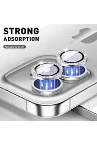 İphone 11/12/12mini Taşlı 2adet Silver Renkli Taşlı Kamera Lens Koruyucu Ve Camı Koruyucu ürün fotoğrafı