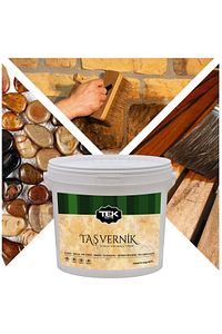 Su Bazlı Çok Amaçlı Taş Ve Ahşap Verniği 0.75lt Şeffaf-hava Koşullarından Etkilenmez-kokusuz-parlak ürün fotoğrafı