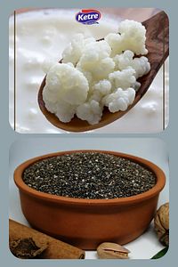 KEFİR MAYASI & 100 GR CHİA TOHUMU DOĞAL YÖRESEL NATURAL KATKISIZ PROBİYOTİK ürün fotoğrafı