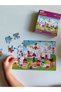 Sanat Sınıfı Çocuk Mini Puzzle | 40 Parça 4 Yaş ürün fotoğrafı