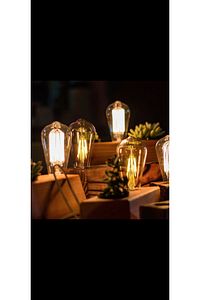 Rustik Led Ampul 6'lı Eko Paket Amber E27 Duy Armut Tipi Dekoratif Vıntage Aydınlatma ürün fotoğrafı