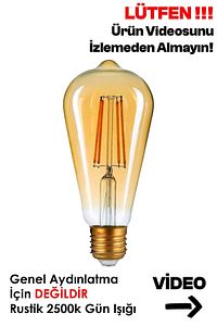 Armut Tipi Ampül Flemanlı Tasarruflu St64 Led Rustik Dekoratif Ampul Vintage Aydınlatma ürün fotoğrafı