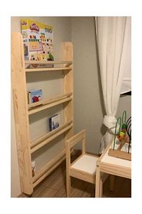 Ahşap Montessori Kitaplık Çocuk Odası Eğitici Kitaplık ürün fotoğrafı