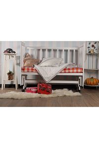 %100 Organik Pamuk Bebek Yorgan 95x145 Cm Tela Çantalı ürün fotoğrafı