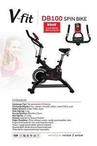 Voit Garantili Db100 Pro Spin Bike Elden Nabız Ölçer Direnci Ayarlanabilir Sessiz Çalışır ürün fotoğrafı