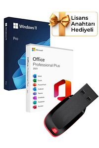 Windows 11 + Office 2021 Pro Plus Kurulum Dosyalı USB Bellek 16GB (Lisans Anahtarı Hediyeli) ürün fotoğrafı