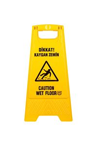 İş Güvenliği Dikkat Islak Kaygan Zemin Uyarı Ve Yönlendirme Levhası Tabelası -sarı-33x63 Cm-kaliteli ürün fotoğrafı
