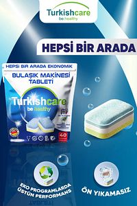 Hepsi Bir Arada Ekonomik 40 Yıkama Bulaşık Deterjanı Premium Tablet ürün fotoğrafı