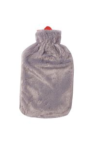 Cats Gri Peluş Sıcak Su Torbası, Yumuşak Kılıf, 2 L, Kedili Tasarım, 20x35, Su Sızdırmaz ürün fotoğrafı