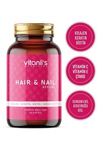 Hair & Nail 60 Kapsül - Saç & Tırnak Vitamini Kolajen, Keratin, Biotin, Isırgan Eks, Atkuyruğu Eks ürün fotoğrafı