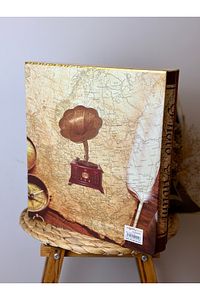 Rs21 Fotoğraf Albümü 10x15cm 600 Lük Gramafon Desenli Kutulu Yatay Dikey Modeli ürün fotoğrafı