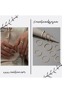 10'lu Yüzük Set Altın Rengi 0039 ürün fotoğrafı