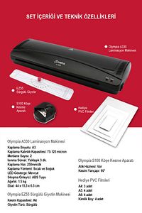 A330s A3 Laminasyon Makinesi 4in1set ürün fotoğrafı