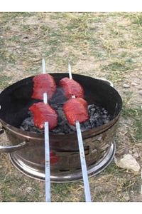 Odunlu Kömürlü Çay Semaveri Odunlu Kömürlü Semaver Tek Musluklu Semaver 3,5 Litre ürün fotoğrafı