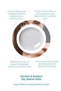Besleyici Keratin Kolajen Saç Bakım Sütü 200 ML ürün fotoğrafı