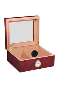 Kırmızı Camlı Humidor Puro Kutusu Rb95khv ürün fotoğrafı