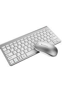 Kb-bt72 Elıte Silver Metalik Bluetooth Kablosuz Q Klavye Mouse Set ürün fotoğrafı