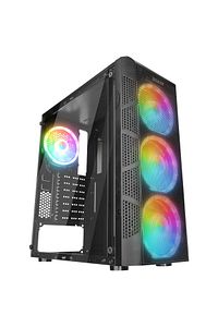 Crest V1 Mesh Temperli Camlı 4x12cm Auto Rgb Fan Atx Mid-t Gaming Oyuncu Kasası ürün fotoğrafı