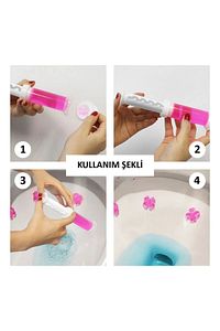 Yeşil Tuvalet Temizleme Jeli Klozet Banyo Koku Giderici Damga Seti Desenli Koku Giderici Wc Jeli ürün fotoğrafı