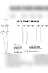 2 Adet Balon Süsleme Standı 7'li Çubuklu Ikili Set Ayaklı Balon Standı ürün fotoğrafı