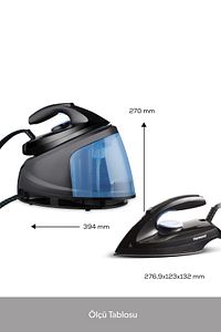 Steamwork Buhar Kazanlı Ütü Siyah Mavi 2400 W ürün fotoğrafı