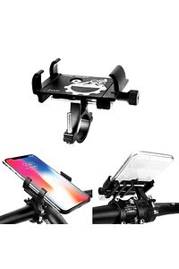 Alüminyum Bisiklet Motosiklet Universal Ayarlanabilir Cep Telefonu Gidon Tutucu - Çakarlı Led Hediye ürün fotoğrafı