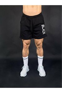 Siyah Erkek Baskılı Regular Fit Cepli Şort ürün fotoğrafı