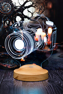 Fotoğrafçı Hediyesi Gece Lambası Dslr Fotoğraf Makinesi 3d Led Lamba ürün fotoğrafı