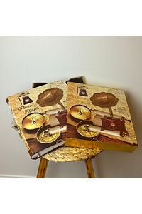Rs21 Fotoğraf Albümü 10x15cm 600 Lük Gramafon Desenli Kutulu Yatay Dikey Modeli ürün fotoğrafı