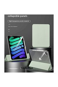 Apple iPad Pro 11 inç M4 2024 Kılıf Kalem Bölmeli Akrilik Şeffaf Ayrılabilir Case A2836 A2837 A3006 ürün fotoğrafı