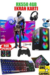 Nx19 (PUBG,GTA 5) I5 9400f (9.NESİL) 16gb,500gb Hdd,256gb Ssd,rx550.24''oyuncu Masaüstü Bilgisayar ürün fotoğrafı