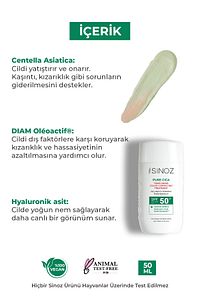 Pure Cica Tiger Grass Anında Ton Eşitleyici Onarıcı Nemlendirici Spf50 Sıvı Yüz Güneş Kremi ürün fotoğrafı