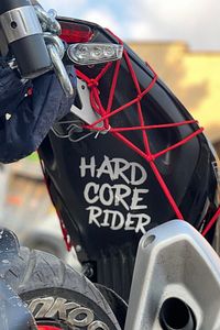 Motor için Dekoratif Sticker Hard Core Rider Beyaz (1 Adet) ürün fotoğrafı