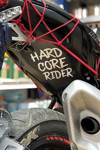Motor için Dekoratif Sticker Hard Core Rider Beyaz (1 Adet) ürün fotoğrafı