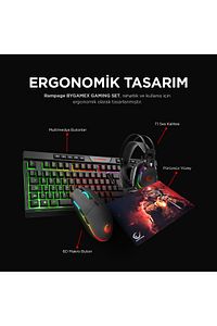 Bygamex-k2 Rm-k48 Mic.kul. Rgb Makrolu Mouse 4lü Oyuncu Seti ürün fotoğrafı