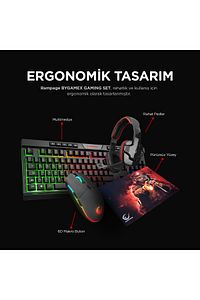 Bygamex-k2 Sn-r9 Rgb Makrolu 4lü Oyuncu Seti ürün fotoğrafı